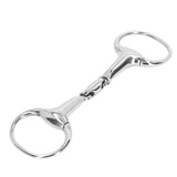 Horse Gag Ring Snaffle Bite Stainless Steel 125mm Loose Oval Link Mouthpiece Horse Training Equipment
