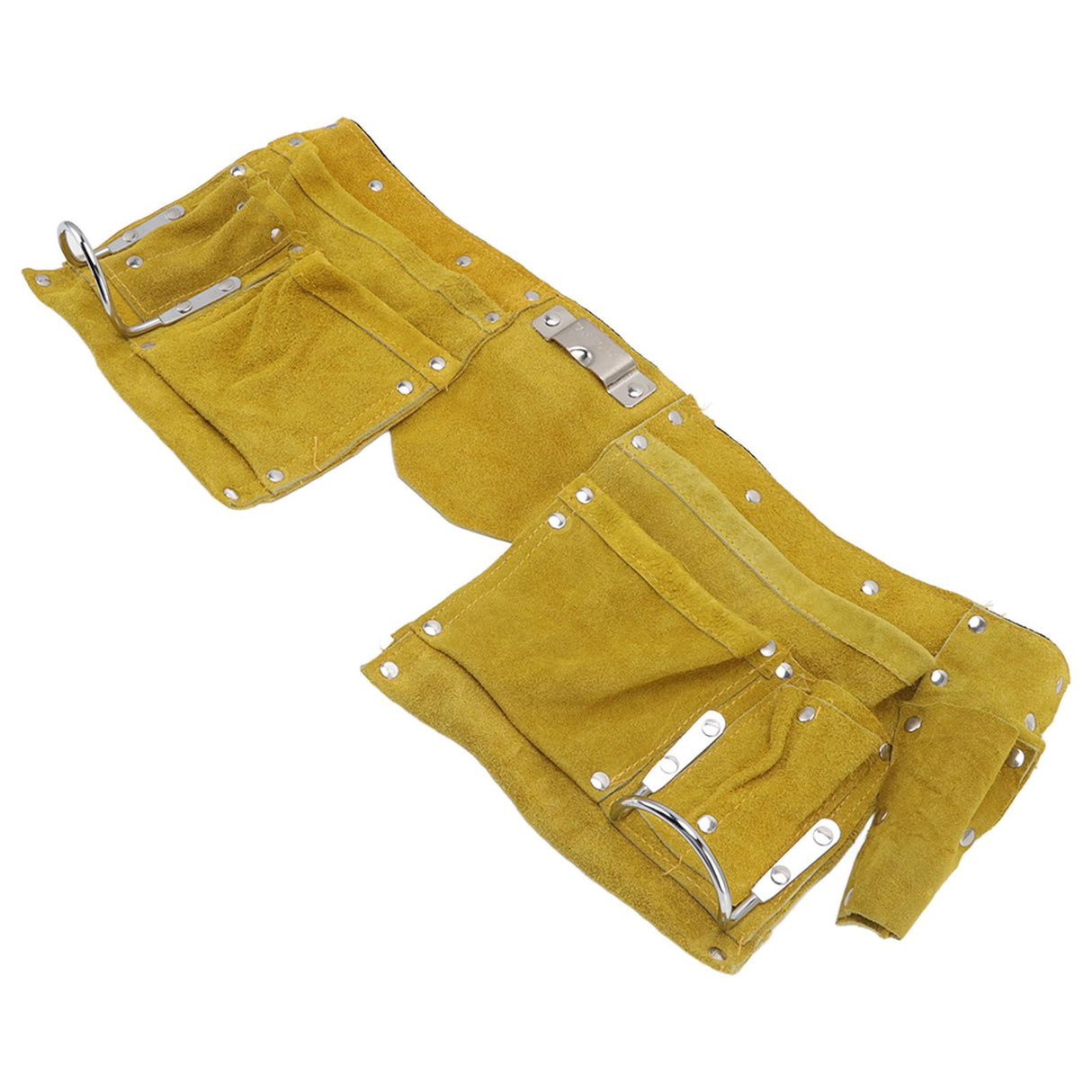 Leather Tool Belt Multiple Pockets Quick Release Buckle Wearproof Portable Leather Tool Belt Apron for Woodworking