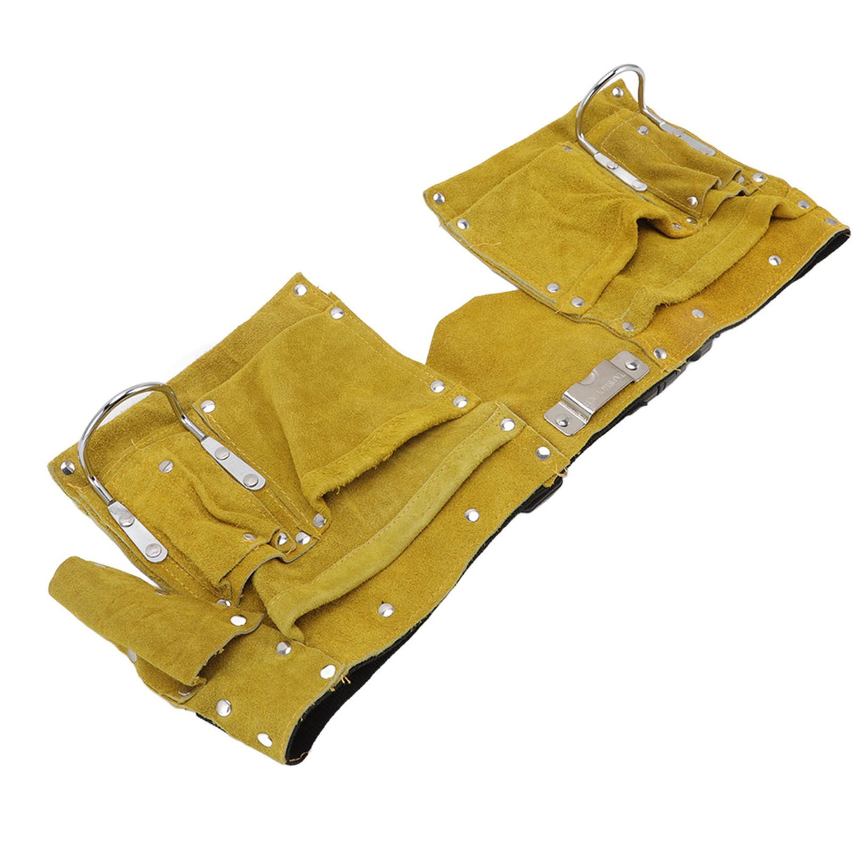 Leather Tool Belt Multiple Pockets Quick Release Buckle Wearproof Portable Leather Tool Belt Apron for Woodworking