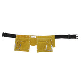 Leather Tool Belt Multiple Pockets Quick Release Buckle Wearproof Portable Leather Tool Belt Apron for Woodworking
