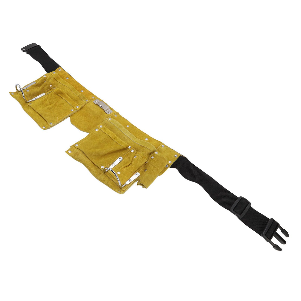 Leather Tool Belt Multiple Pockets Quick Release Buckle Wearproof Portable Leather Tool Belt Apron for Woodworking