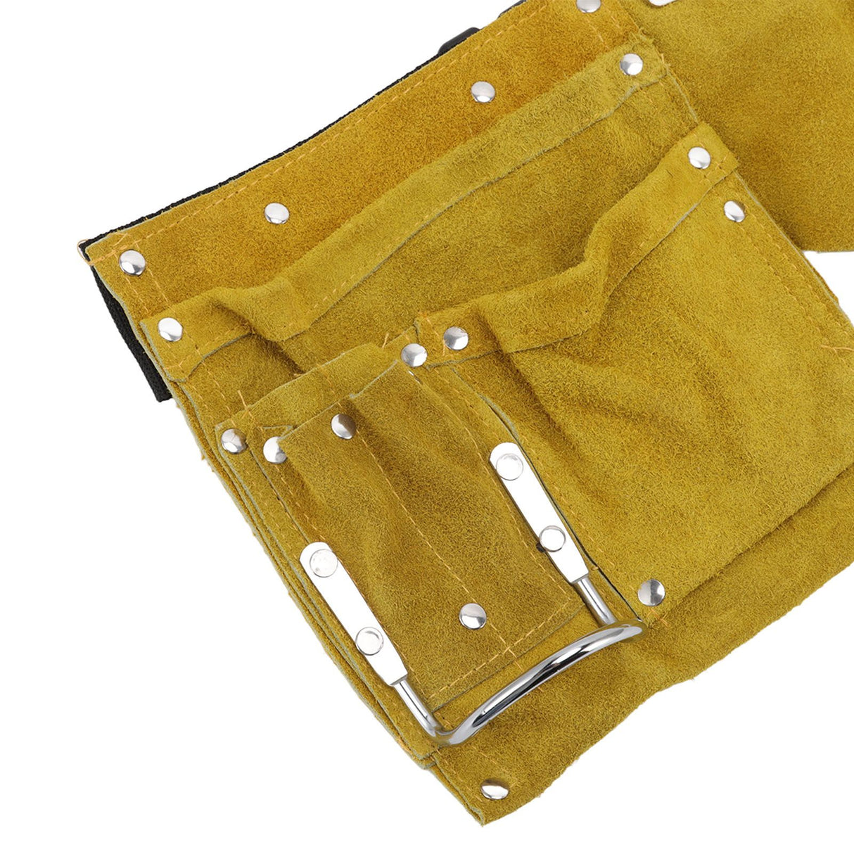 Leather Tool Belt Multiple Pockets Quick Release Buckle Wearproof Portable Leather Tool Belt Apron for Woodworking