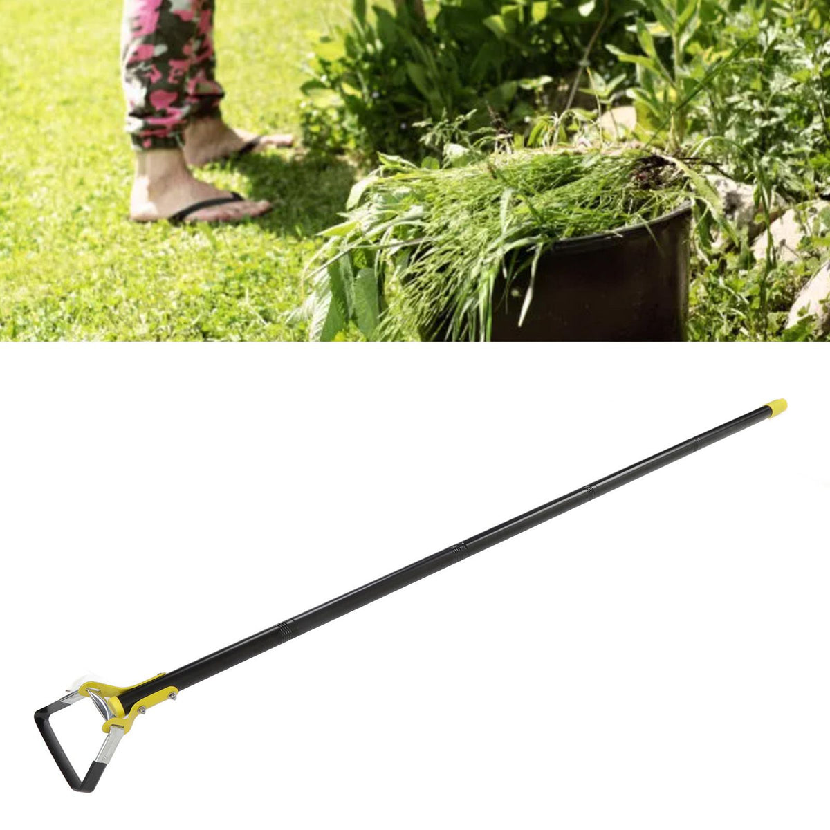 Hula Hoe 4.76ft Long Stainless Steel Adjustable Length Easy Assembly Weeding Hoe for Weed Soil Planting