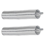2pcs Electric Fence Spring Gates Stainless Steel 16 Feet Tension Livestock Fence Spring for Pasture - Close-Up Angle