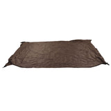 Ping Pong Table Cover Outdoor Waterproof Dustproof Silver Coating Table Tennis Cover for Courtyard Terrace Brown - Top-Down View