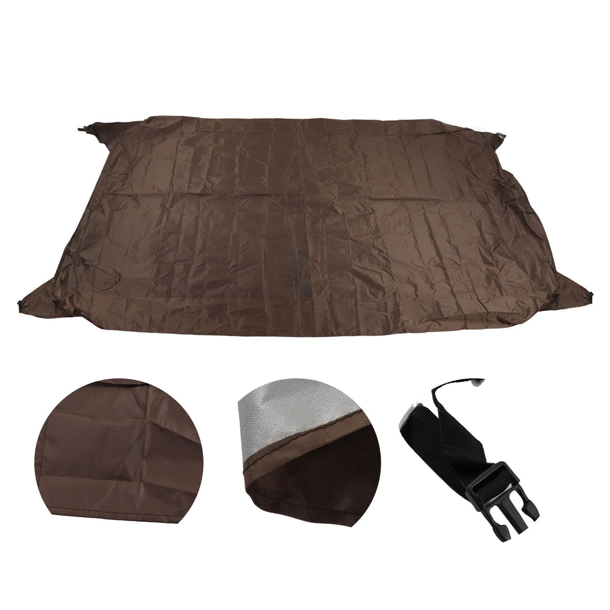 Table Tennis Table Dustproof Cover Courtyard Patio Rainproof Sun Protection Table Tile Cover Brown