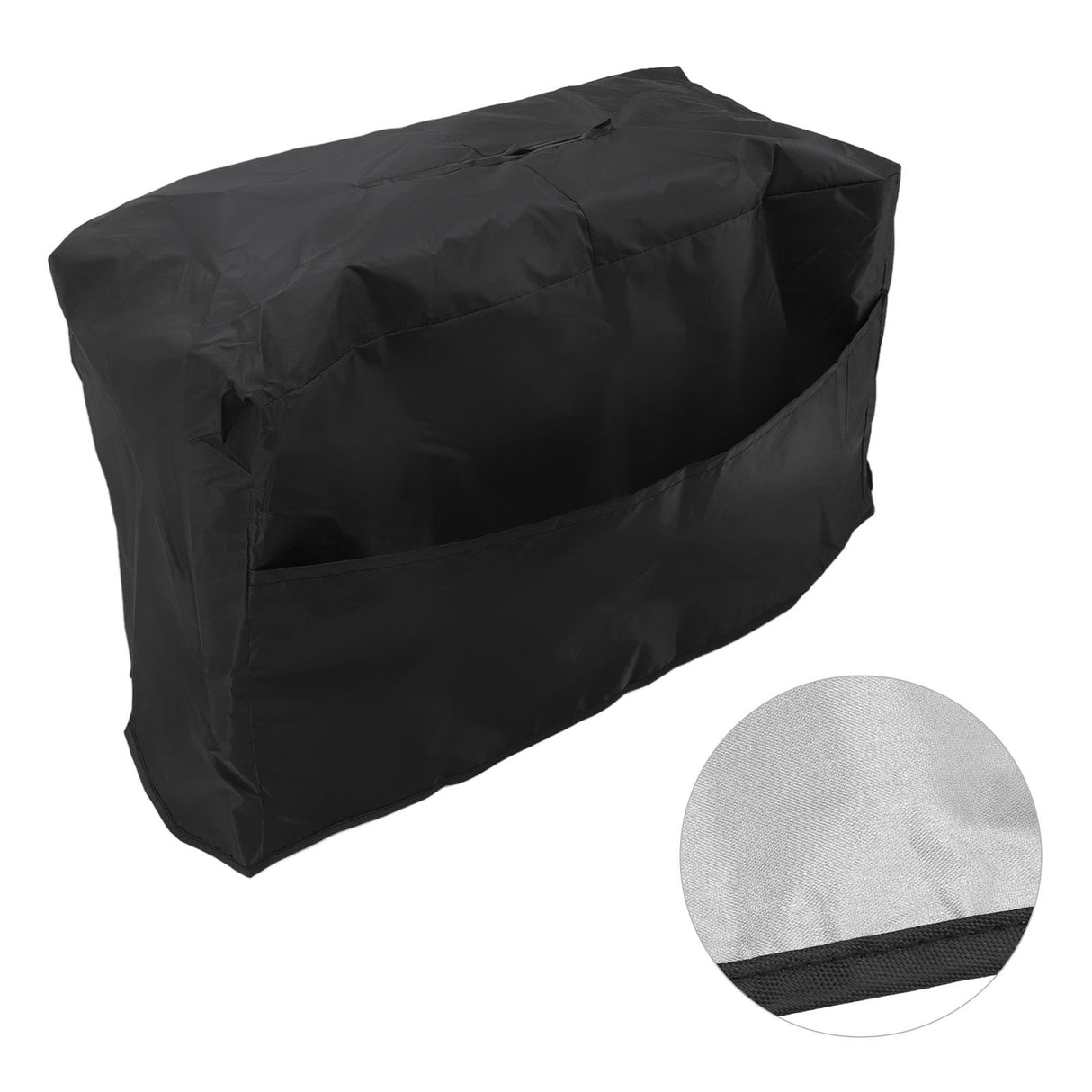 Welding Machine Canopy Waterproof 190T Silver Plated Polyester Taffeta UV Proof Welder Dust Cover for Garden Balcony 50x25x31cm/19.7x9.8x12.2in Black