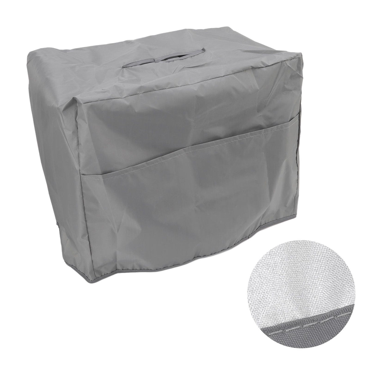 Welding Machine Canopy Waterproof 190T Silver Plated Polyester Taffeta UV Proof Welder Dust Cover for Garden Balcony 50x25x31cm/19.7x9.8x12.2in Grey