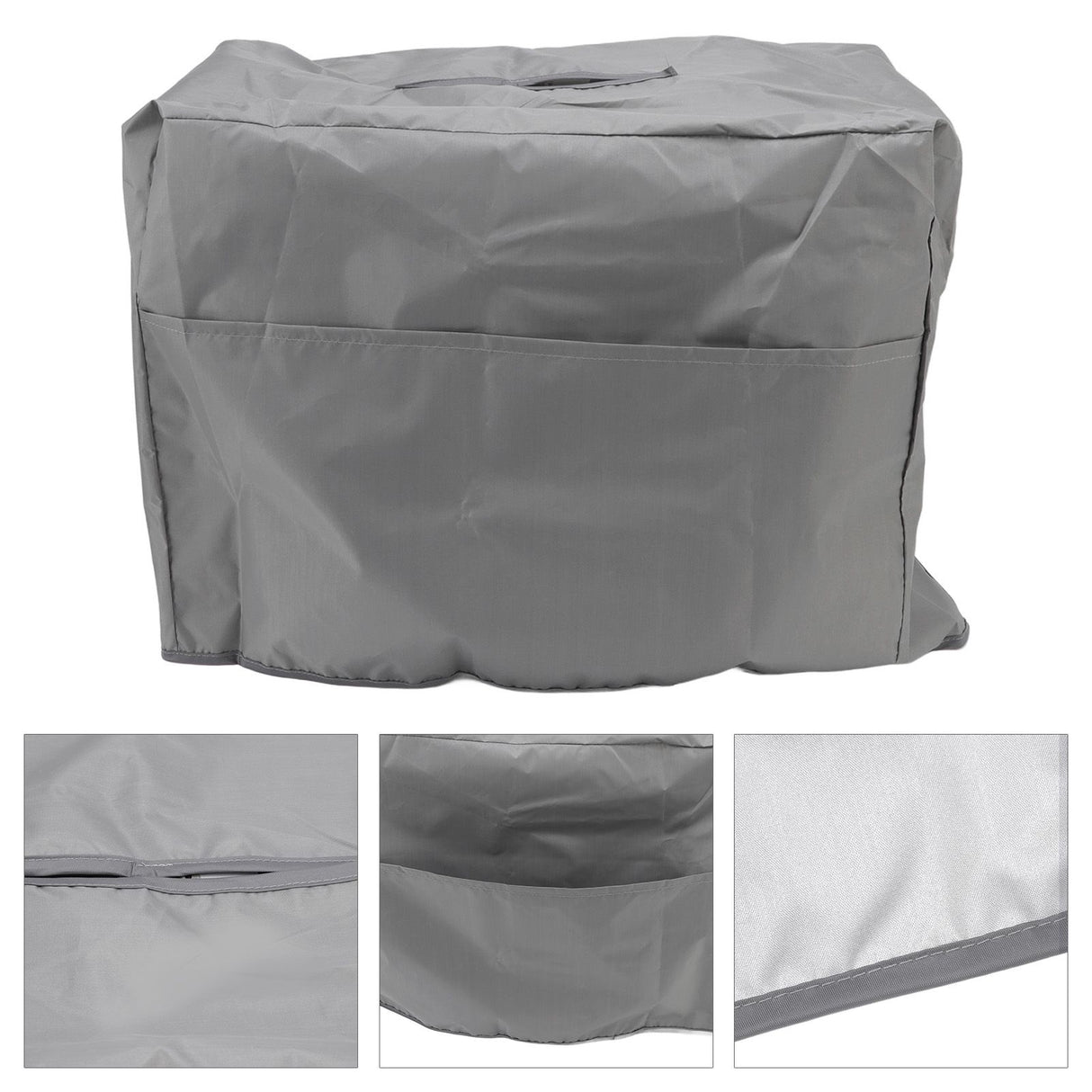 Welding Machine Canopy Waterproof 190T Silver Plated Polyester Taffeta UV Proof Welder Dust Cover for Garden Balcony 50x25x31cm/19.7x9.8x12.2in Grey