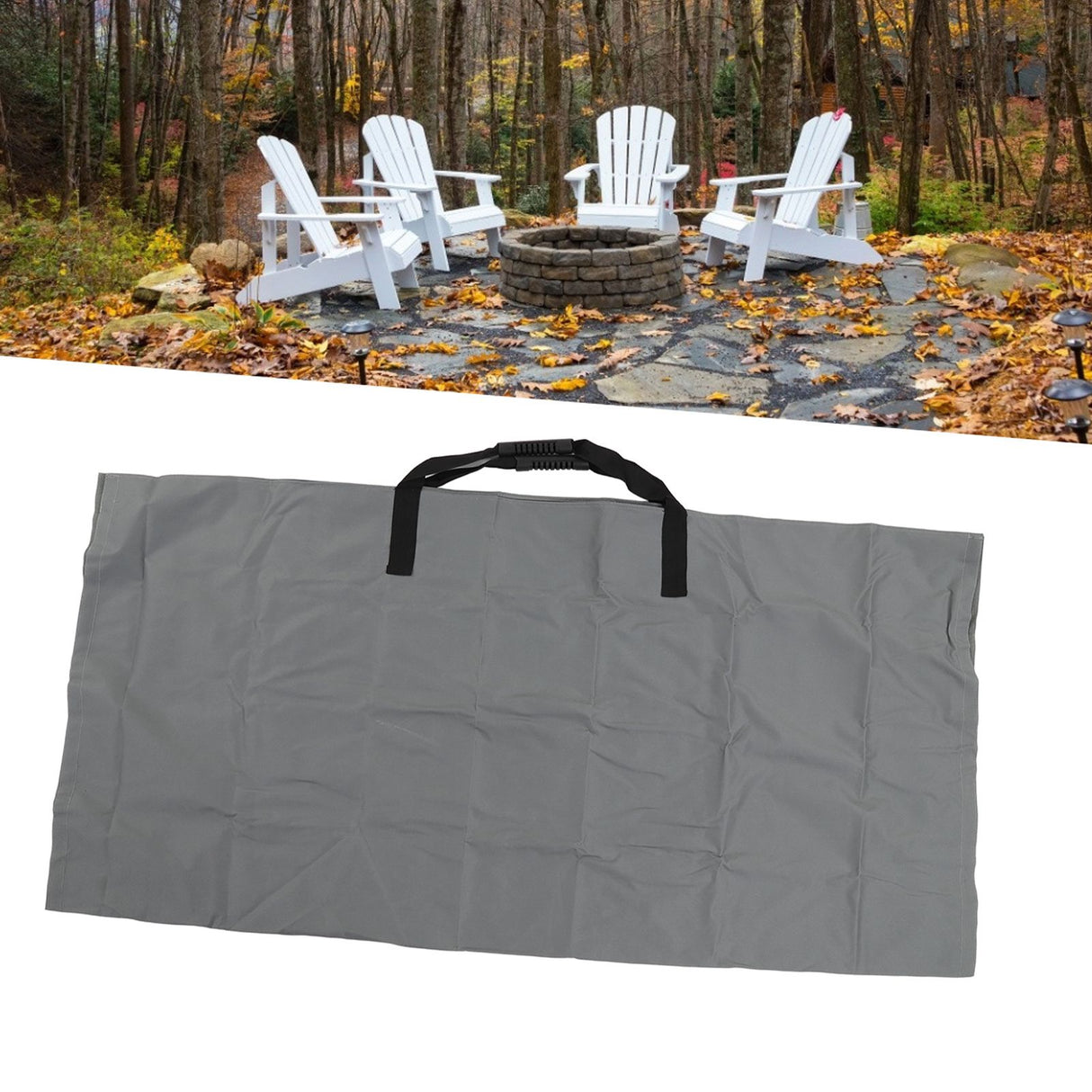 Gardening Leaf Bag 2 in 1 Garden Falling Leaves Mat Outdoor Garbage Leaf Storage Bag Grey