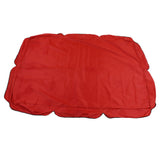 Outdoor Swing Canopy Silver Coated Oxford Cloth Waterproof Swing Chair Top Cover for Garden Sun Shade Accessory Red - Front View