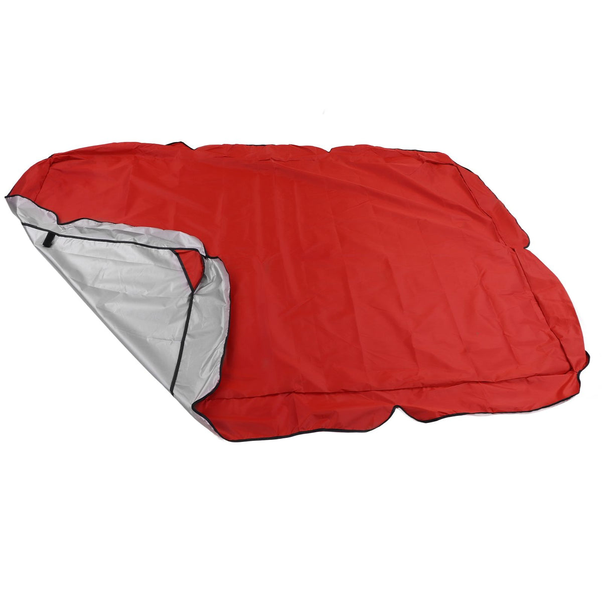 Outdoor Swing Canopy Silver Coated Oxford Cloth Waterproof Swing Chair Top Cover for Garden Sun Shade Accessory Red
