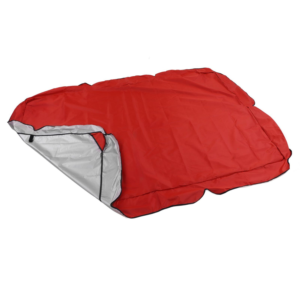 Outdoor Swing Canopy Silver Coated Oxford Cloth Waterproof Swing Chair Top Cover for Garden Sun Shade Accessory Red