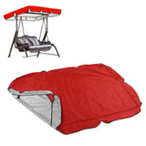 Outdoor Swing Canopy Silver Coated Oxford Cloth Waterproof Swing Chair Top Cover for Garden Sun Shade Accessory Red