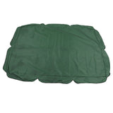 Outdoor Swing Canopy Silver Coated Oxford Cloth Waterproof Swing Chair Top Cover for Garden Sun Shade Accessory Dark Green - Front View