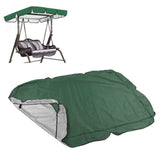 Outdoor Swing Canopy Silver Coated Oxford Cloth Waterproof Swing Chair Top Cover for Garden Sun Shade Accessory Dark Green - Extra Image