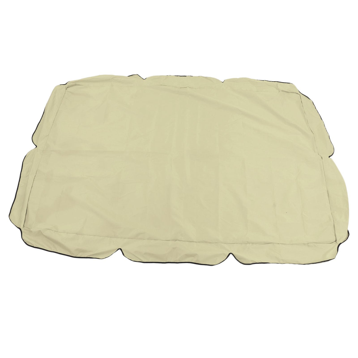 Outdoor Swing Canopy Silver Coated Oxford Cloth Waterproof Swing Chair Top Cover for Garden Sun Shade Accessory Beige