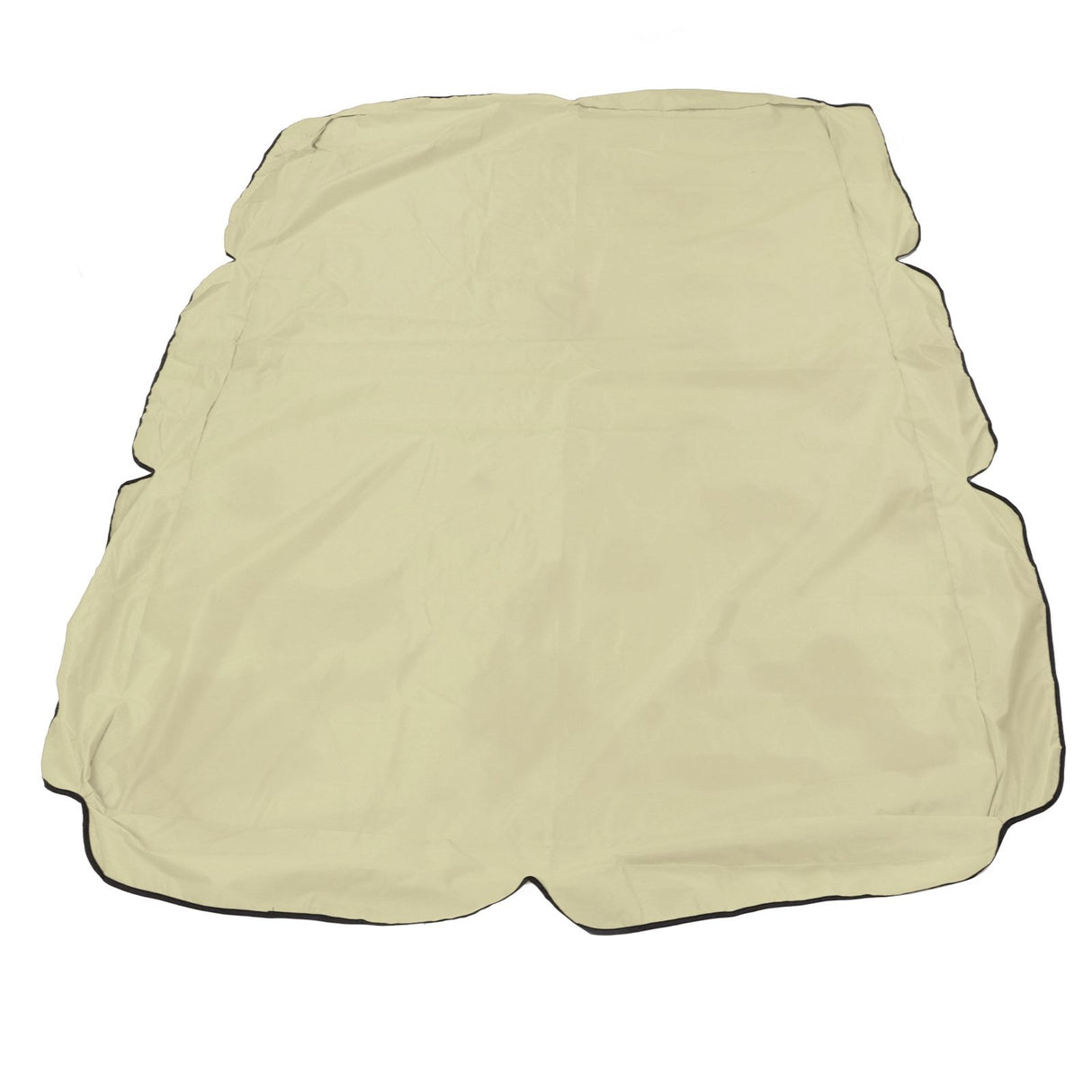 Outdoor Swing Canopy Silver Coated Oxford Cloth Waterproof Swing Chair Top Cover for Garden Sun Shade Accessory Beige