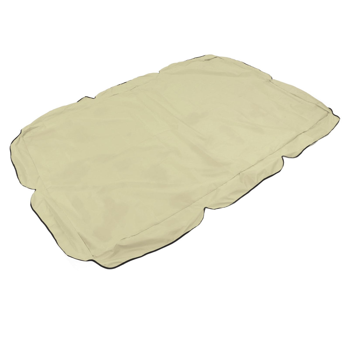 Outdoor Swing Canopy Silver Coated Oxford Cloth Waterproof Swing Chair Top Cover for Garden Sun Shade Accessory Beige