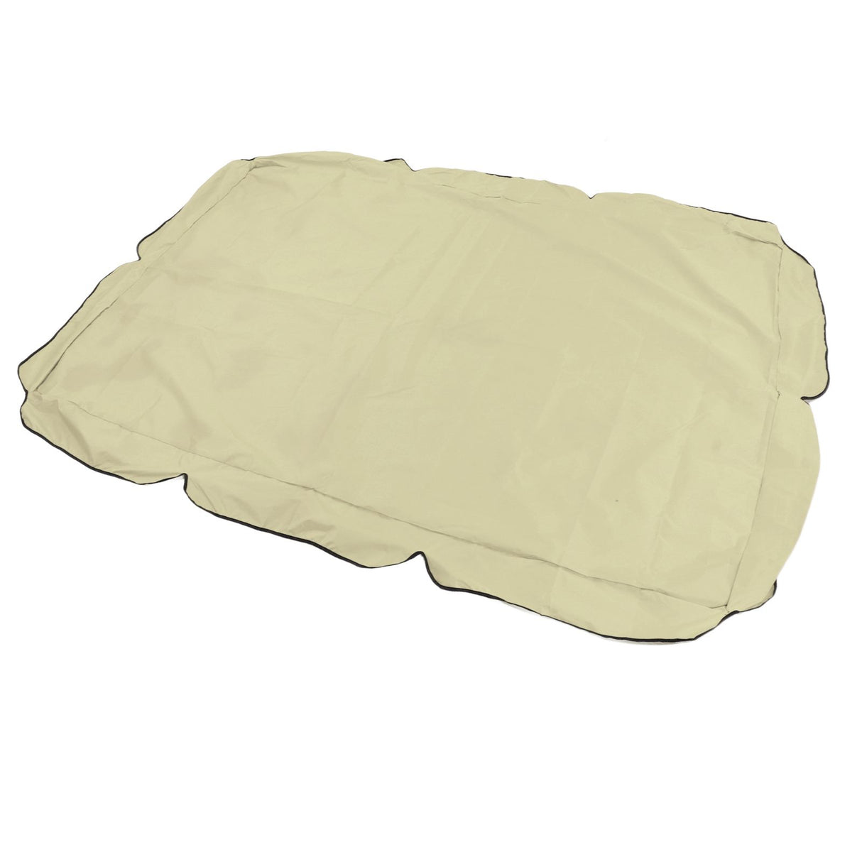 Outdoor Swing Canopy Silver Coated Oxford Cloth Waterproof Swing Chair Top Cover for Garden Sun Shade Accessory Beige