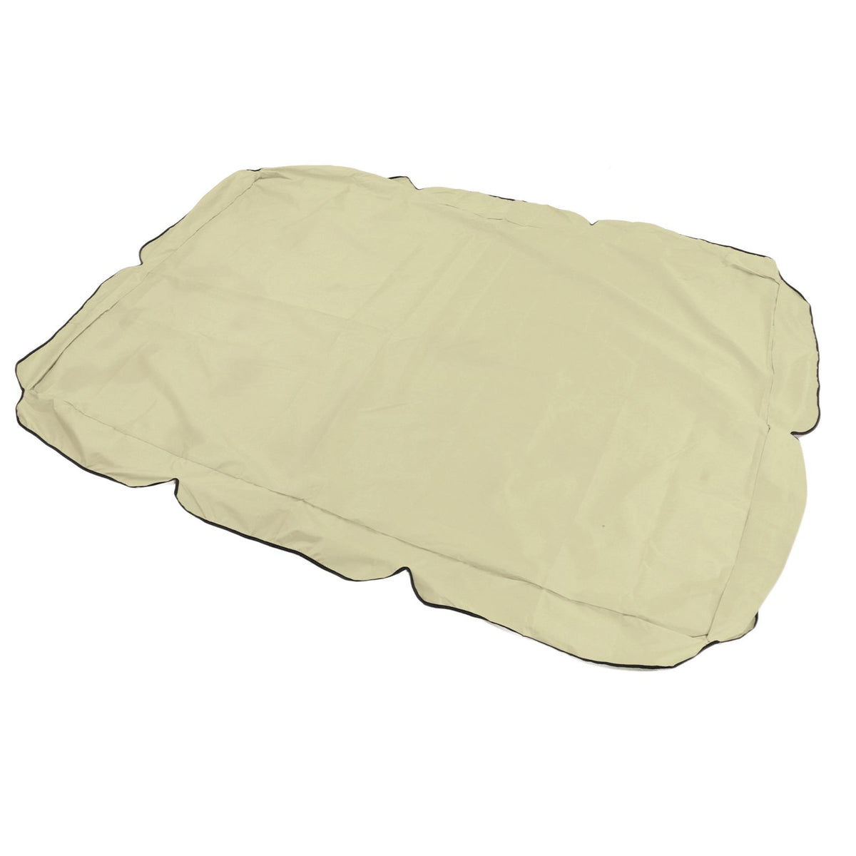 Outdoor Swing Canopy Silver Coated Oxford Cloth Waterproof Swing Chair Top Cover for Garden Sun Shade Accessory Beige