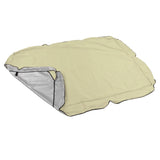Outdoor Swing Canopy Silver Coated Oxford Cloth Waterproof Swing Chair Top Cover for Garden Sun Shade Accessory Beige