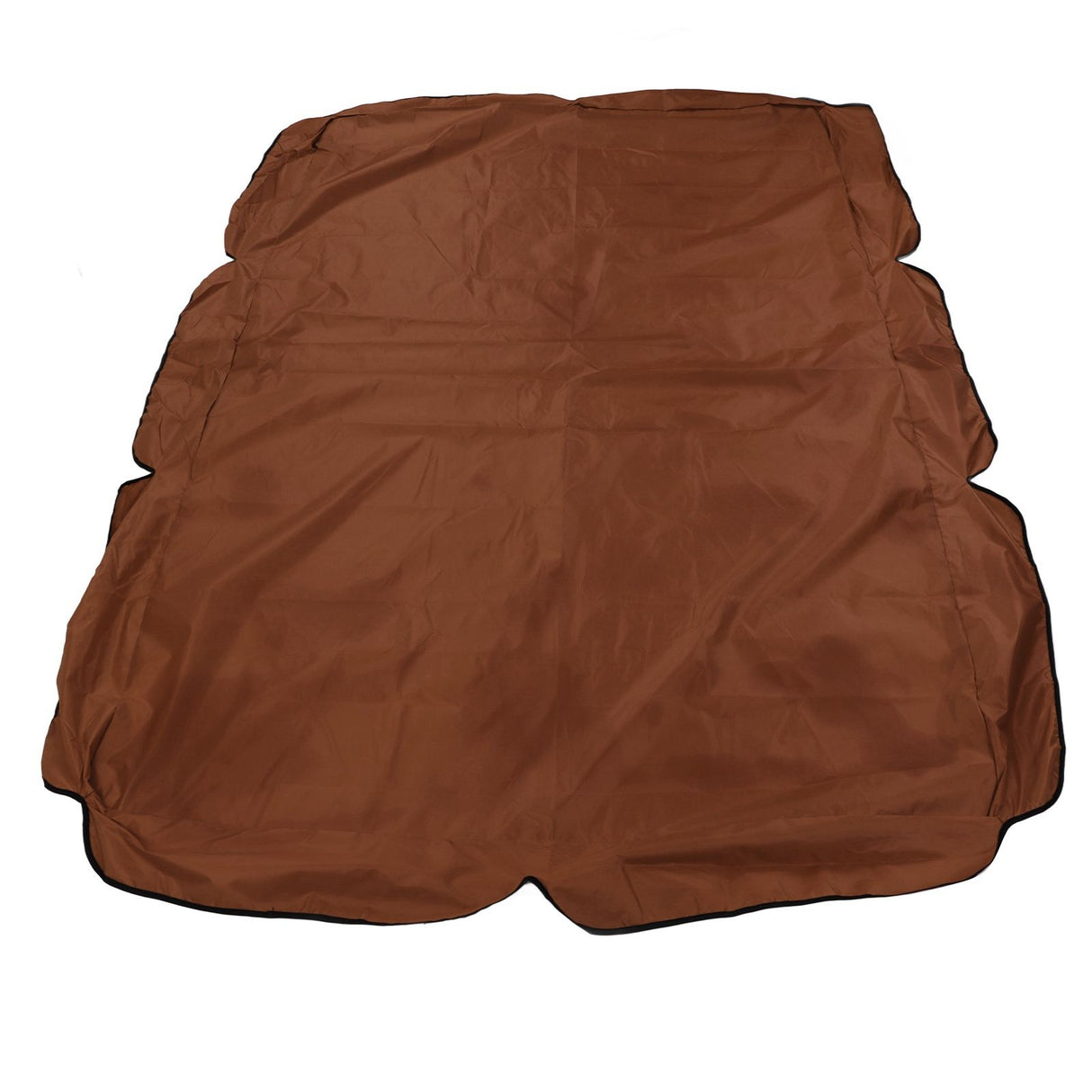 Outdoor Swing Canopy Silver Coated Oxford Cloth Waterproof Swing Chair Top Cover for Garden Sun Shade Accessory Brown