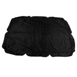 Outdoor Swing Canopy Silver Coated Oxford Cloth Waterproof Swing Chair Top Cover for Garden Sun Shade Accessory Black - Front View