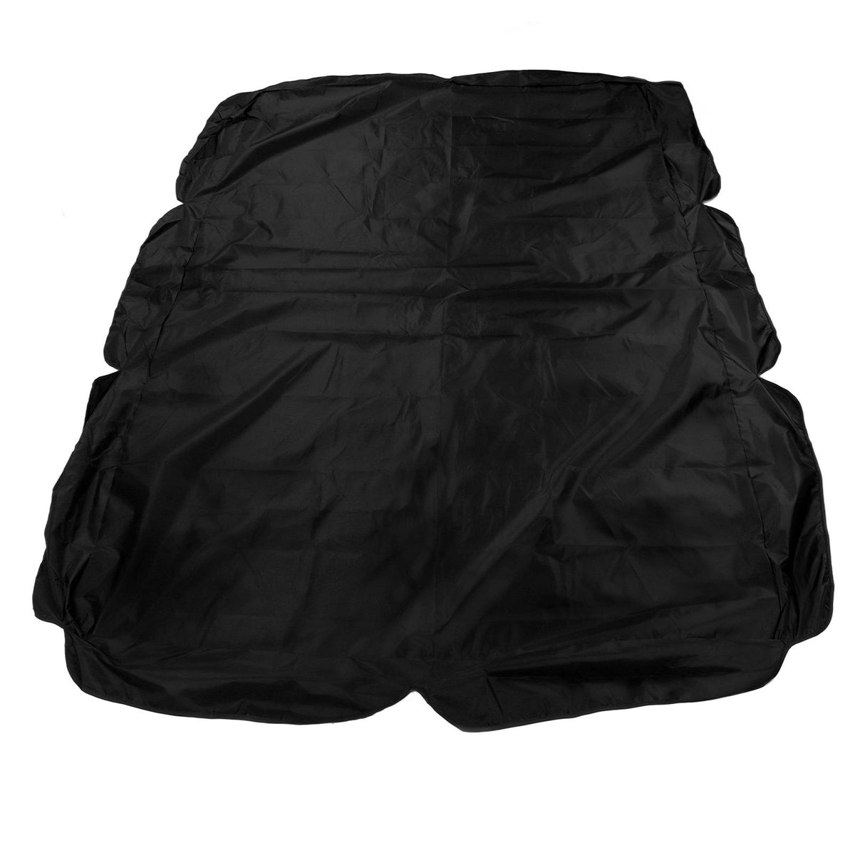 Outdoor Swing Canopy Silver Coated Oxford Cloth Waterproof Swing Chair Top Cover for Garden Sun Shade Accessory Black