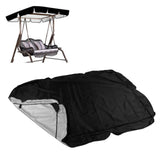 Outdoor Swing Canopy Silver Coated Oxford Cloth Waterproof Swing Chair Top Cover for Garden Sun Shade Accessory Black