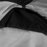 Outdoor Swing Canopy Silver Coated Oxford Cloth Waterproof Swing Chair Top Cover for Garden Sun Shade Accessory Black