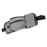 Pet Training Waist Pouch Bag Polyester Multiple Pockets Removable Snack Bag for Outdoor Grey - Rear View