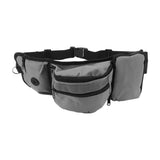 Pet Training Waist Pouch Bag Polyester Multiple Pockets Removable Snack Bag for Outdoor Grey - Extra Image