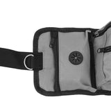 Pet Training Waist Pouch Bag Polyester Multiple Pockets Removable Snack Bag for Outdoor Grey