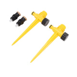 2Set 360 Degree Rotating Garden Yard Sprinkler Ground Plug Type McGonagall Sprinkler Head for Drip Irrigation Green Cooling - Side View