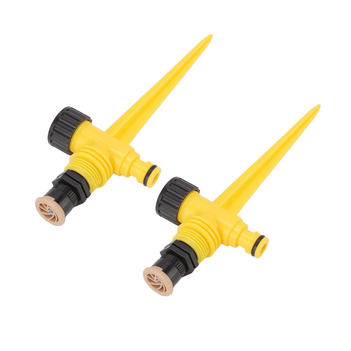 2Set 360 Degree Rotating Garden Yard Sprinkler Ground Plug Type McGonagall Sprinkler Head for Drip Irrigation Green Cooling