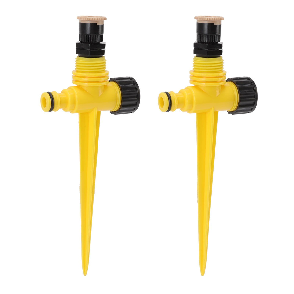 2Set 360 Degree Rotating Garden Yard Sprinkler Ground Plug Type McGonagall Sprinkler Head for Drip Irrigation Green Cooling