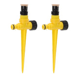 2Set 360 Degree Rotating Garden Yard Sprinkler Ground Plug Type McGonagall Sprinkler Head for Drip Irrigation Green Cooling - Close-Up Angle