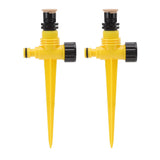 2Set 360 Degree Rotating Garden Yard Sprinkler Ground Plug Type McGonagall Sprinkler Head for Drip Irrigation Green Cooling