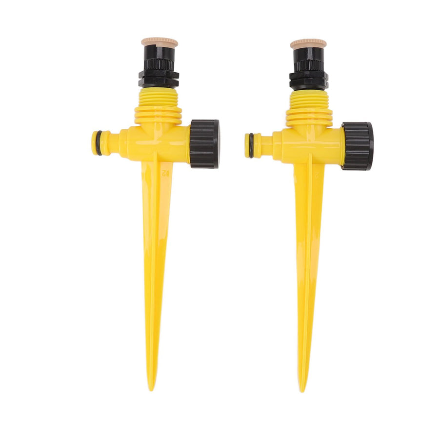 2Set 360 Degree Rotating Garden Yard Sprinkler Ground Plug Type McGonagall Sprinkler Head for Drip Irrigation Green Cooling