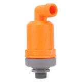 Orange Automatic Air Vent Valve High Hardness Great Flowing Rate PP Exhaust Vent Valve Top G1/2 Bottom G1 Fast Type 6632A PP - Top-Down View