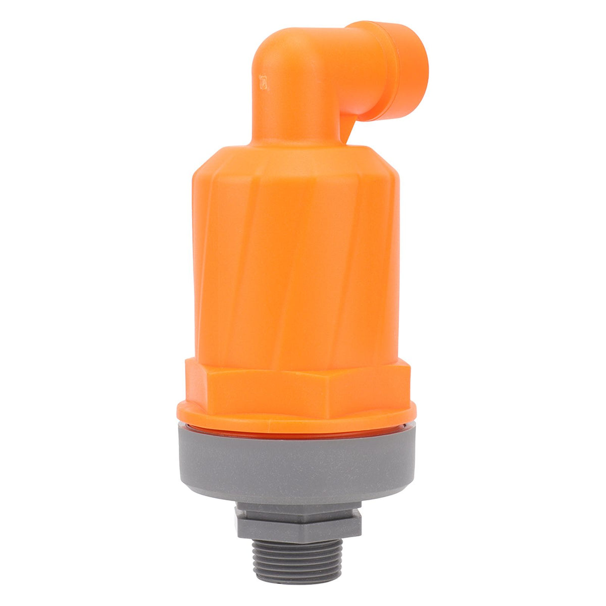 Orange Automatic Air Vent Valve High Hardness Great Flowing Rate PP Exhaust Vent Valve Top G1/2 Bottom G1 Compound Type 6632B PP
