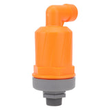 Orange Automatic Air Vent Valve High Hardness Great Flowing Rate PP Exhaust Vent Valve Top G1/2 Bottom G1 Compound Type 6632B PP - Close-Up Angle