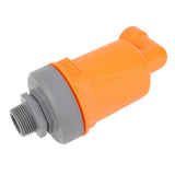 Orange Automatic Air Vent Valve High Hardness Great Flowing Rate PP Exhaust Vent Valve Top G1/2 Bottom G1 Compound Type 6632B PP