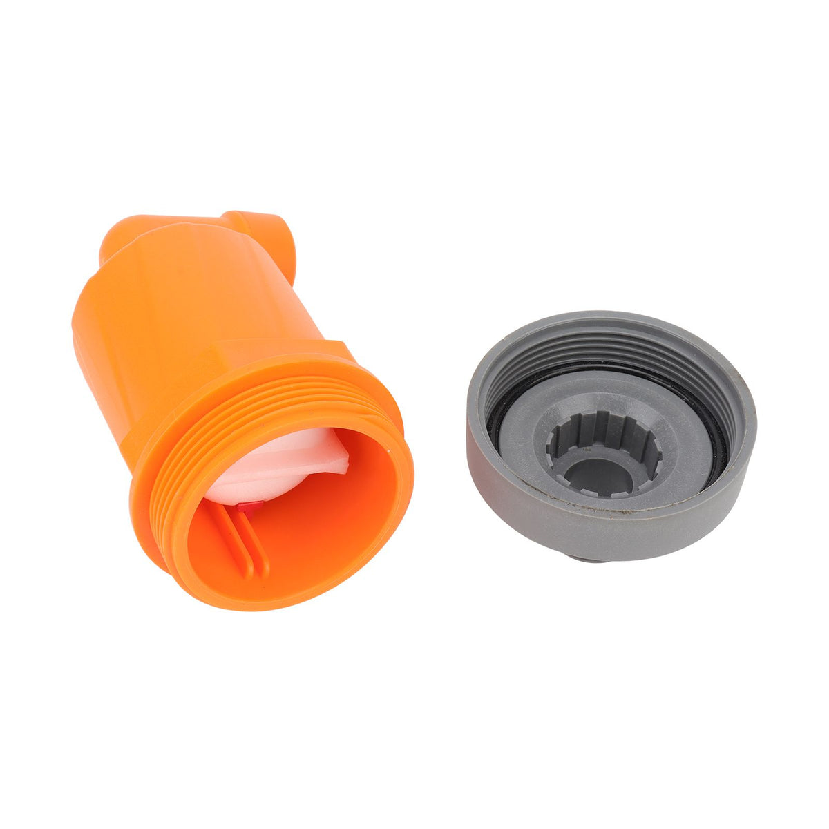 Orange Automatic Air Vent Valve High Hardness Great Flowing Rate PP Exhaust Vent Valve Top G1/2 Bottom G1 Compound Type 6632B PP
