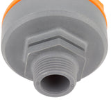 Orange Automatic Air Vent Valve High Hardness Great Flowing Rate PP Exhaust Vent Valve Top G1/2 Bottom G1 Compound Type 6632B PP