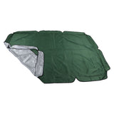 Swing Canopy Replacement Silver Coated Oxford Cloth Waterproof Swing Chair Canopy Cover for Outdoor Garden Balcony Dark Green - Rear View
