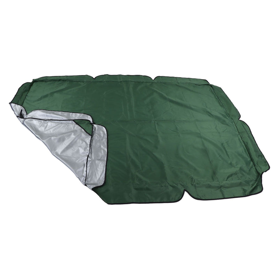 Swing Canopy Replacement Silver Coated Oxford Cloth Waterproof Swing Chair Canopy Cover for Outdoor Garden Balcony Dark Green