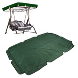 Swing Canopy Replacement Silver Coated Oxford Cloth Waterproof Swing Chair Canopy Cover for Outdoor Garden Balcony Dark Green - Extra Image