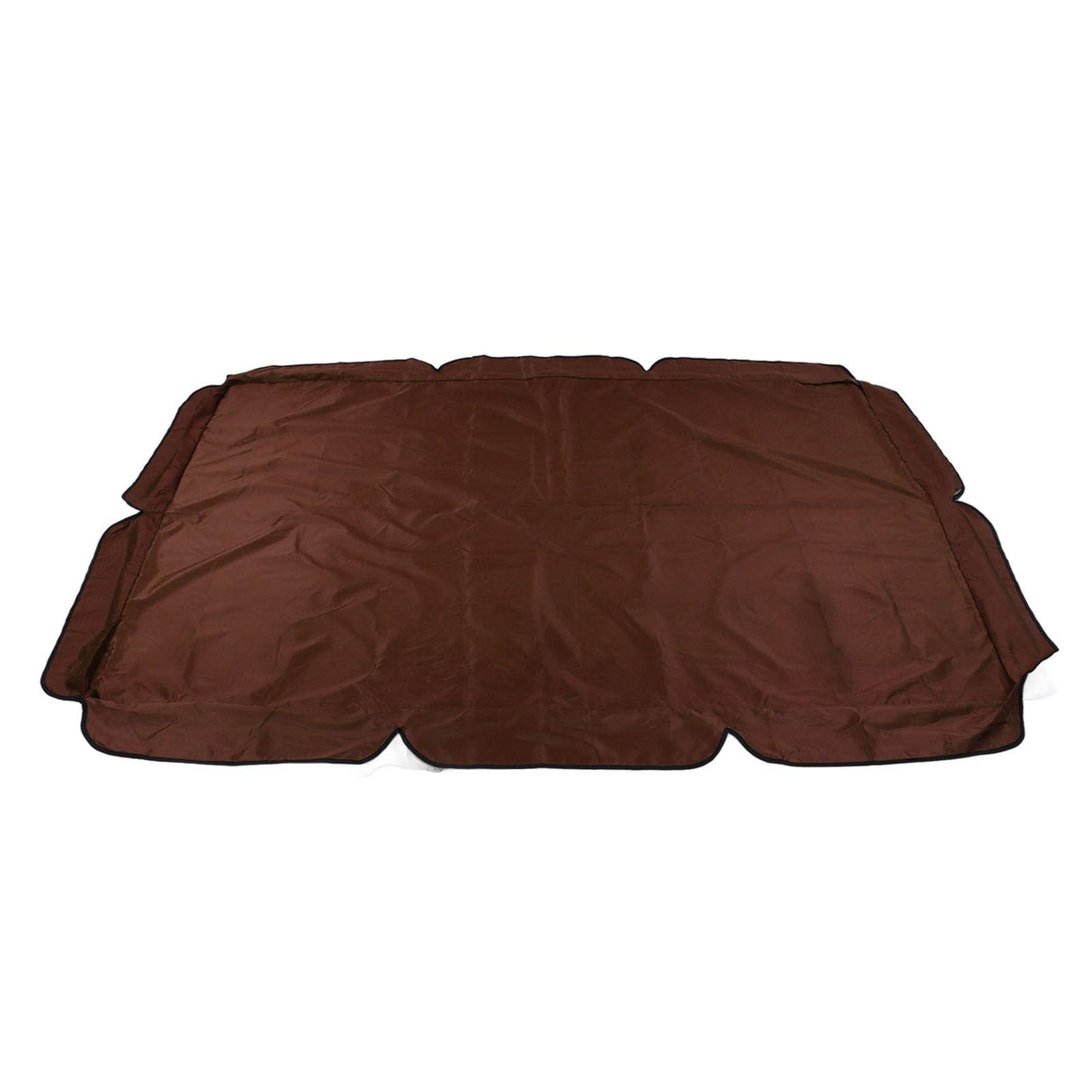 Swing Canopy Replacement Silver Coated Oxford Cloth Waterproof Swing Chair Canopy Cover for Outdoor Garden Balcony Brown